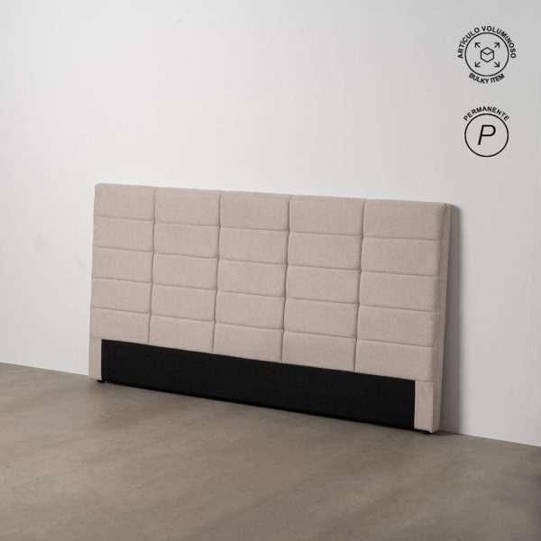 CABECERO BEIGE TEJIDO DORMITORIO 190 X 8 X 100 CM
