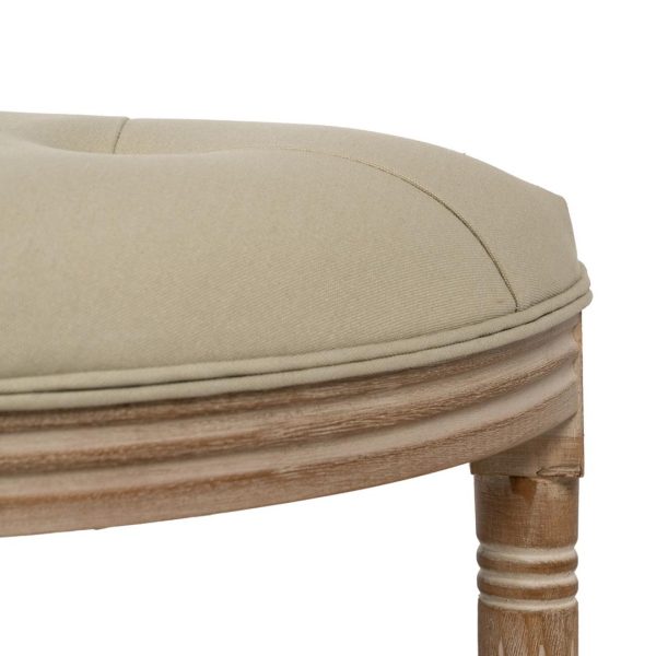 BANQUETA NATURAL-BEIGE TEJIDO-MADERA 125 X 45 X 48 CM