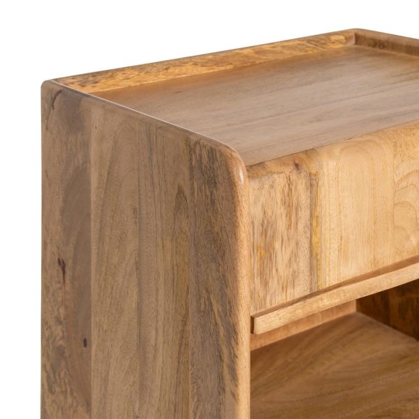 MESITA NATURAL MADERA DE MANGO 45 X 35 X 50 CM