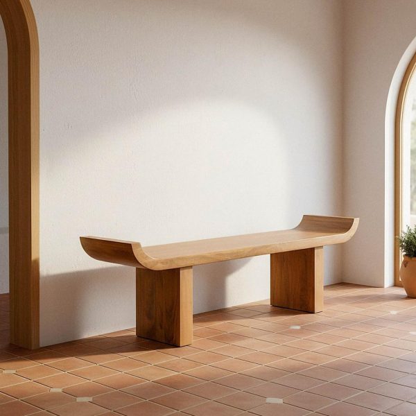 BANCO NATURAL MADERA DE MANGO 160 X 35 X 49 CM