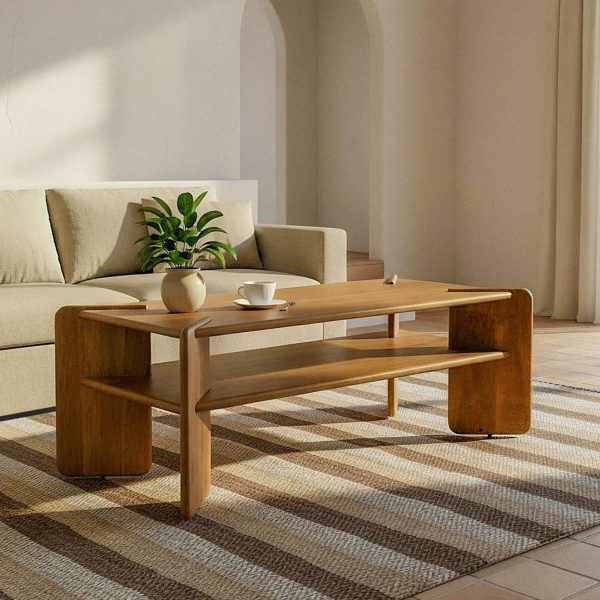 MESA CENTRO NATURAL MADERA DE MANGO 121 X 61 X 45 CM