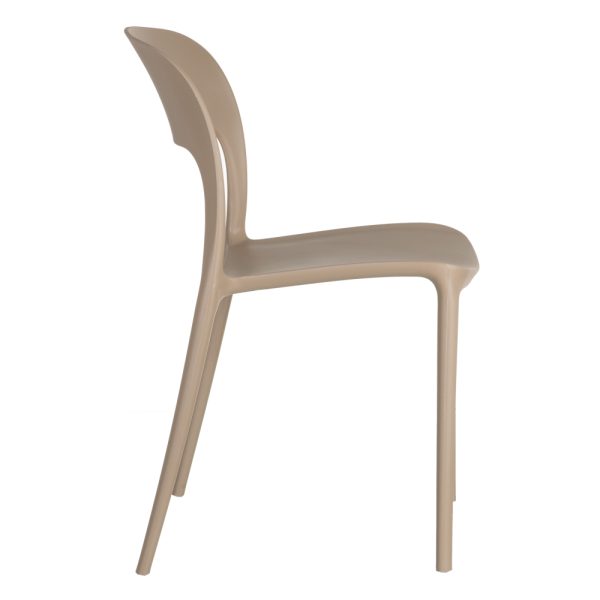 SILLA BEIGE POLIPROPILENO 43 X 43 X 83,20 CM