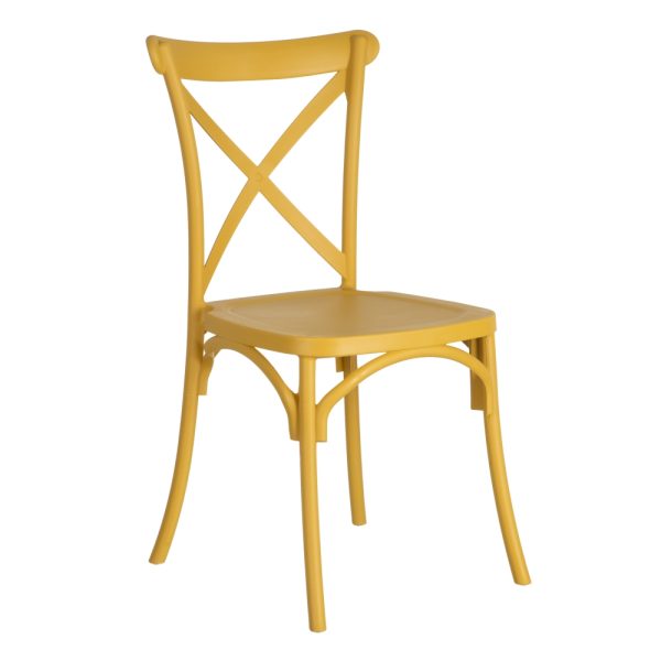 152656-01 SILLA AMARILLO POLIPROPILENO 48,50 X 43 X 91 CM