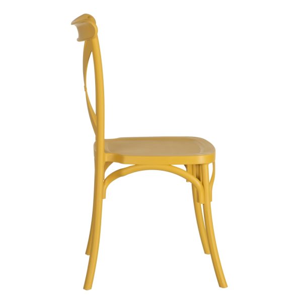 152656-02 SILLA AMARILLO POLIPROPILENO 48,50 X 43 X 91 CM