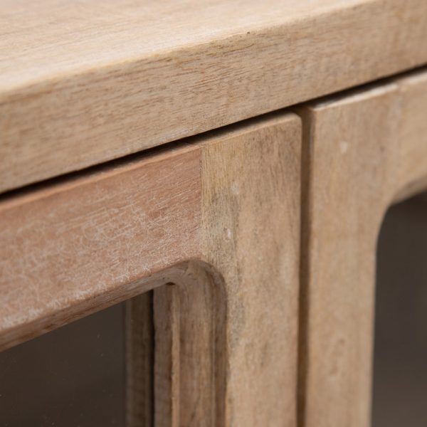 APARADOR BLANCO ROZADO MADERA DE MANGO 160 X 35 X 71 CM