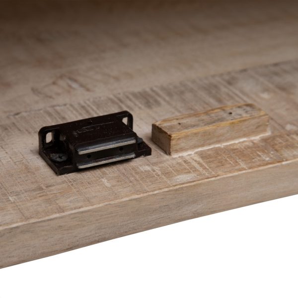 APARADOR BLANCO ROZADO MADERA DE MANGO 160 X 35 X 71 CM