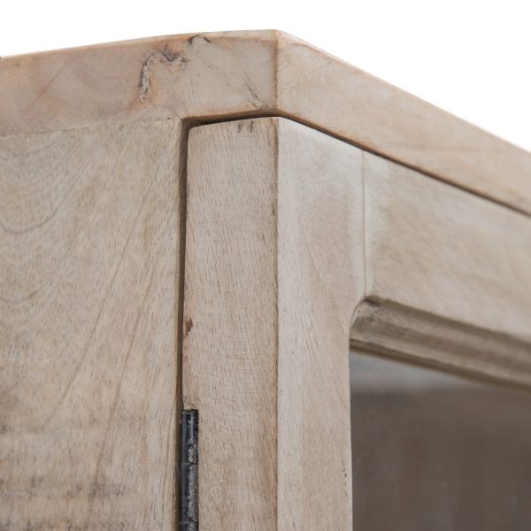 VITRINA BLANCO ROZADO MADERA DE MANGO 115 X 40 X 194 CM