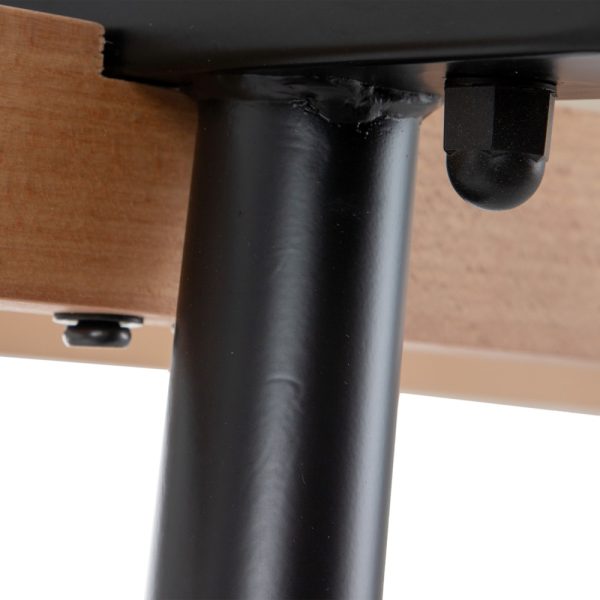 MESA COMEDOR NEGRO METAL-CRISTAL SALÓN 140 X 80 X 75 CM