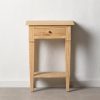 MESITA NATURAL MADERA MINDI DORMITORIO 50 X 32 X 72 CM