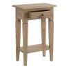 MESITA NATURAL MADERA MINDI DORMITORIO 50 X 32 X 72 CM