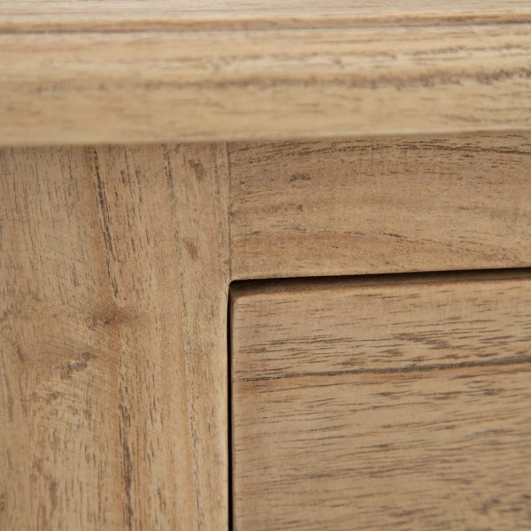 MESITA NATURAL MADERA MINDI DORMITORIO 50 X 32 X 72 CM