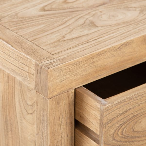 MESITA NATURAL MADERA MINDI DORMITORIO 45 X 35 X 50 CM