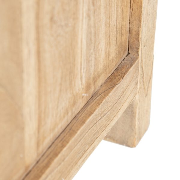 MESITA NATURAL MADERA MINDI DORMITORIO 45 X 35 X 50 CM