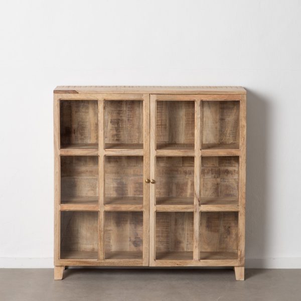 VITRINA BLANCO ROZADO MADERA DE MANGO 120 X 35,50 X 122,50 CM