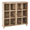 VITRINA BLANCO ROZADO MADERA DE MANGO 120 X 35,50 X 122,50 CM