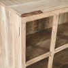 VITRINA BLANCO ROZADO MADERA DE MANGO 120 X 35,50 X 122,50 CM