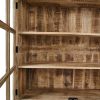 VITRINA BLANCO ROZADO MADERA DE MANGO 120 X 35,50 X 122,50 CM