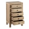 MESITA NATURAL MADERA MINDI DORMITORIO 44 X 34 X 77 CM