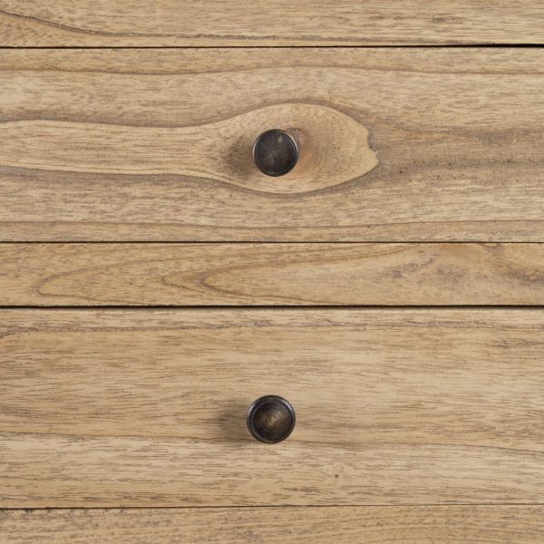 MESITA NATURAL MADERA MINDI DORMITORIO 44 X 34 X 77 CM