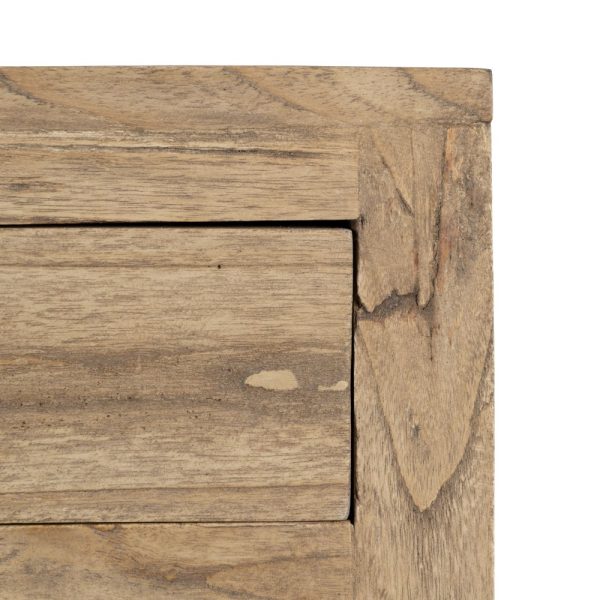 MESITA NATURAL MADERA MINDI DORMITORIO 44 X 34 X 77 CM