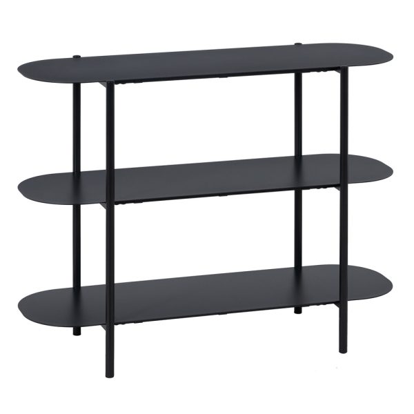 ESTANTERÍA NEGRO ACERO 90 X 28 X 70,30 CM