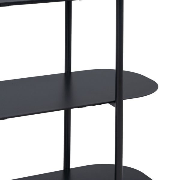 ESTANTERÍA NEGRO ACERO 90 X 28 X 70,30 CM