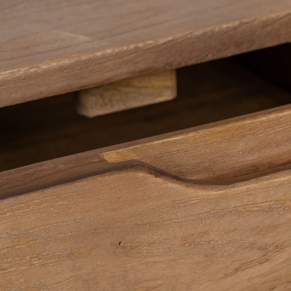 MESITA NATURAL MADERA DE MANGO 40 X 40 X 65 CM