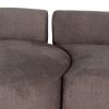 SOFÁ 3 PIEZAS GRIS TEJIDO SALÓN 405 X 112 X 70 CM