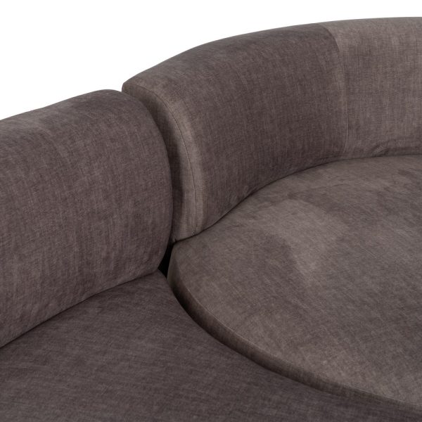 SOFÁ 3 PIEZAS GRIS TEJIDO SALÓN 405 X 112 X 70 CM