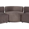 SOFÁ 3 PIEZAS GRIS TEJIDO SALÓN 405 X 112 X 70 CM