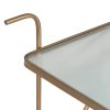 CAMARERA RUEDAS ORO METAL-CRISTAL 61 X 40 X 70 CM
