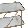CAMARERA RUEDAS ORO METAL-CRISTAL 61 X 40 X 70 CM