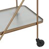CAMARERA RUEDAS ORO METAL-CRISTAL 61 X 40 X 70 CM