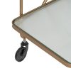 CAMARERA RUEDAS ORO METAL-CRISTAL 61 X 40 X 70 CM
