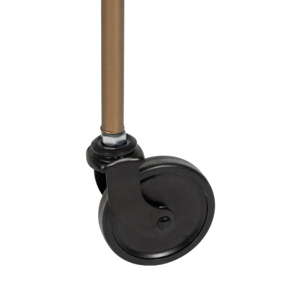 CAMARERA RUEDAS ORO METAL-CRISTAL 61 X 40 X 70 CM