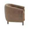 SILLÓN TAUPE TEJIDO-MADERA SALÓN 87 X 80 X 81 CM