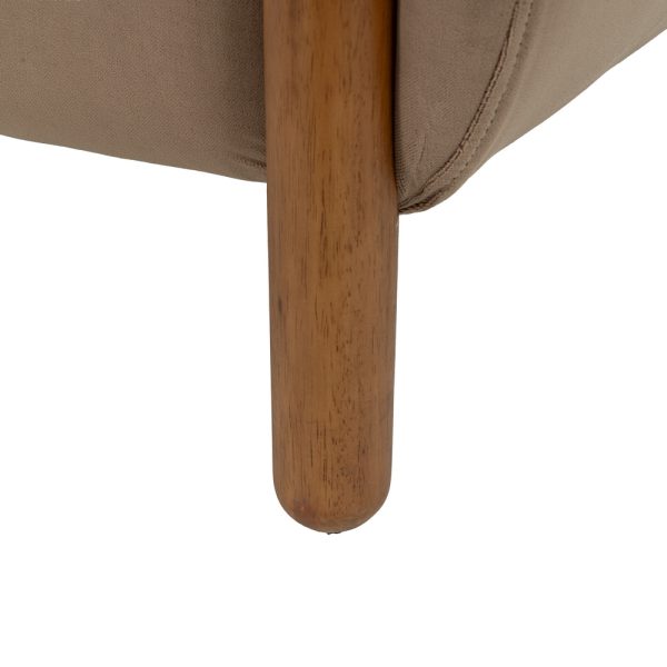 SILLÓN TAUPE TEJIDO-MADERA SALÓN 87 X 80 X 81 CM