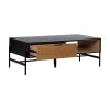 612165-02 MESA CENTRO NEGRO-NATURAL DM-MADERA 124 X 60 X 43,50 CM