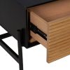 612165-05 MESA CENTRO NEGRO-NATURAL DM-MADERA 124 X 60 X 43,50 CM