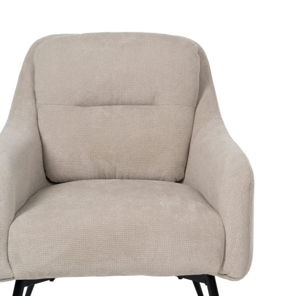SILLÓN BEIGE TEJIDO-METAL 69 X 73 X 79 CM