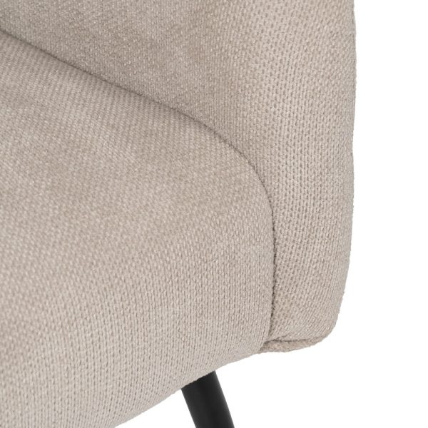 SILLÓN BEIGE TEJIDO-METAL 69 X 73 X 79 CM