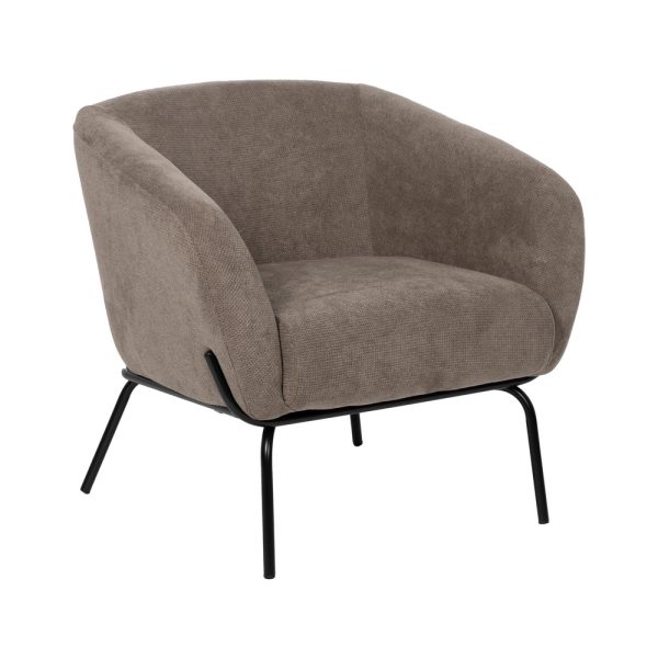 SILLÓN TAUPE TEJIDO-METAL 77 X 72 X 68 CM