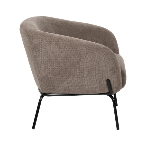 SILLÓN TAUPE TEJIDO-METAL 77 X 72 X 68 CM