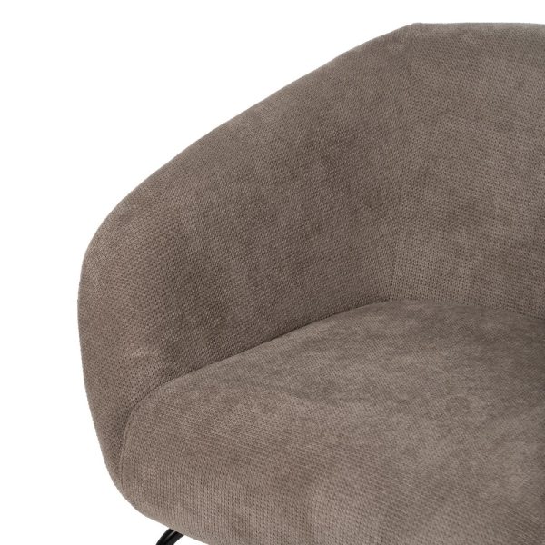 SILLÓN TAUPE TEJIDO-METAL 77 X 72 X 68 CM