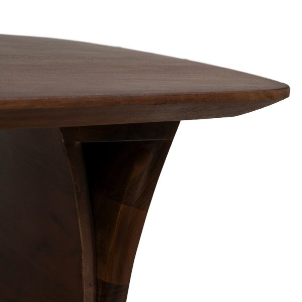 MESA CENTRO MARRÓN MADERA DE ACACIA 130 X 70 X 40 CM