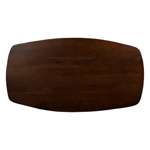 MESA CENTRO MARRÓN MADERA DE ACACIA 130 X 70 X 40 CM