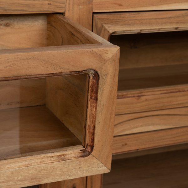 ISLA NATURAL MÁRMOL/MADERA COCINA 155 X 70 X 88 CM