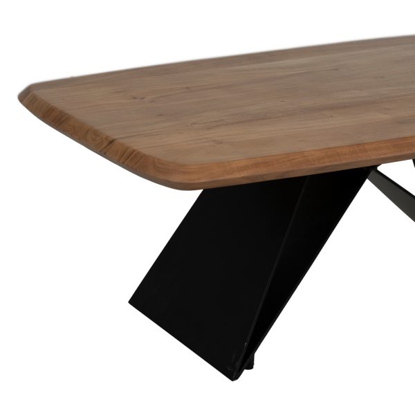 MESA CENTRO MADERA-METAL SALÓN 110 X 60 X 41 CM