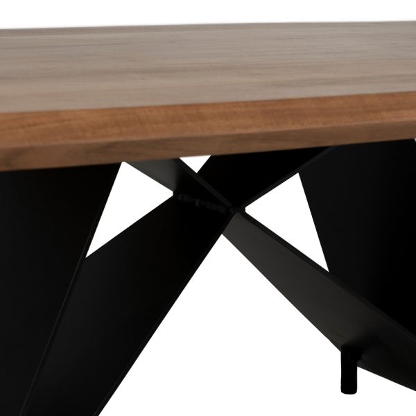 MESA CENTRO MADERA-METAL SALÓN 110 X 60 X 41 CM