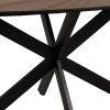 MESA COMEDOR NATURAL-NEGRO DM-METAL 178 X 80 X 77 CM